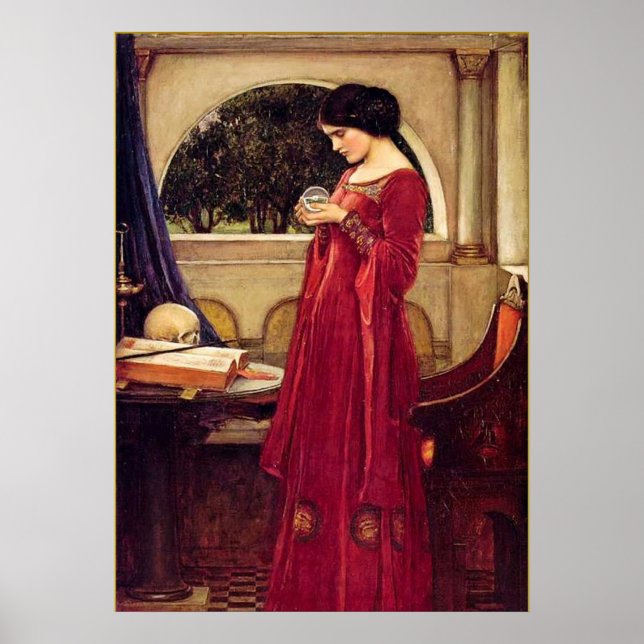 Crystal Ball John Waterhouse Pre Raphaelite Poster (Frente)