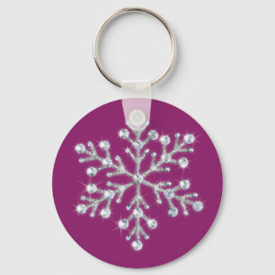 Crystal Snowflake Chaveiro