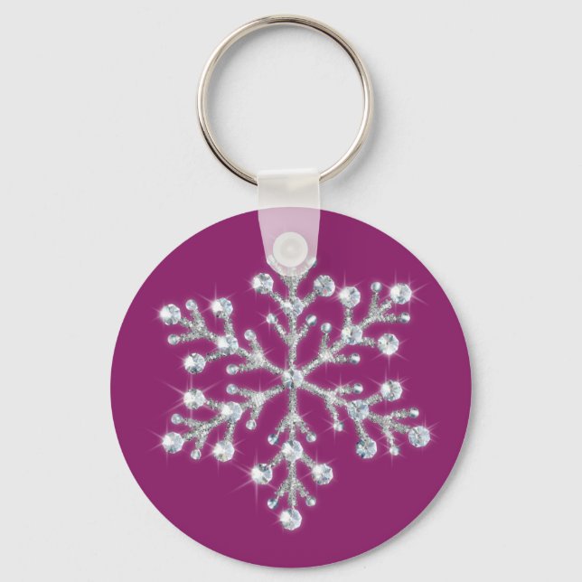Crystal Snowflake Chaveiro (Frente)