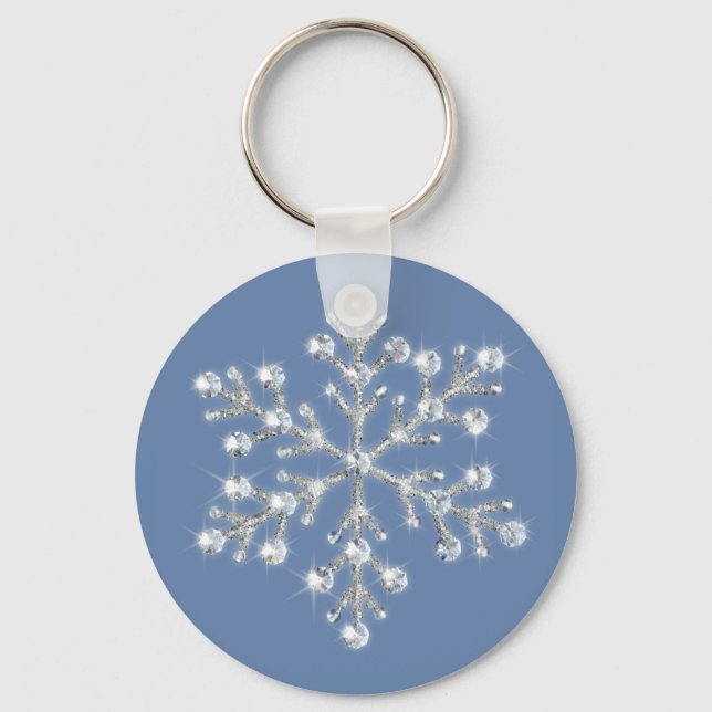 Crystal Snowflake Chaveiro (Frente)