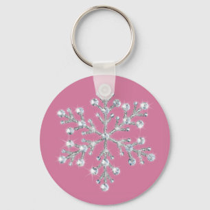 Crystal Snowflake Chaveiro