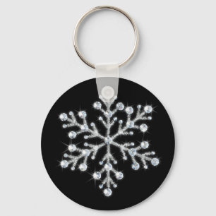 Crystal Snowflake Chaveiro