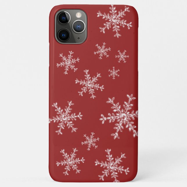 Crystal Snowflakes capas de iphone vermelha (Verso)