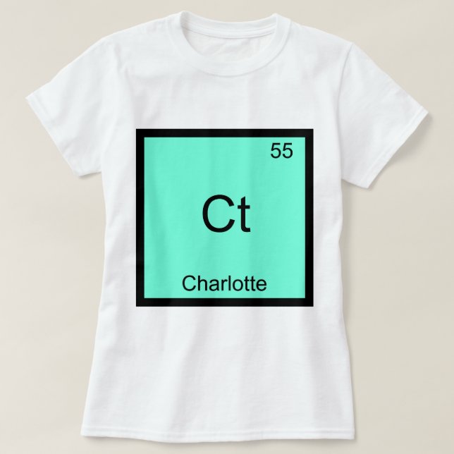 Ct - Camiseta de Química Elemento Divertido Charlo (Frente do Design)