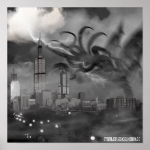 Cthulhu choca o poster de Chicago