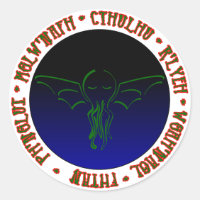 Cthulhu Dorme - Adesivo Redondo