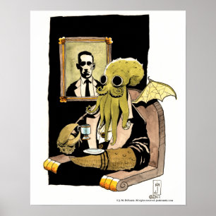 Cthulhu que toma o chá - impressão