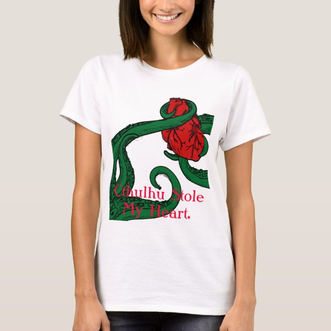 Cthulhu roubou meu coração. Camisa (Frente)
