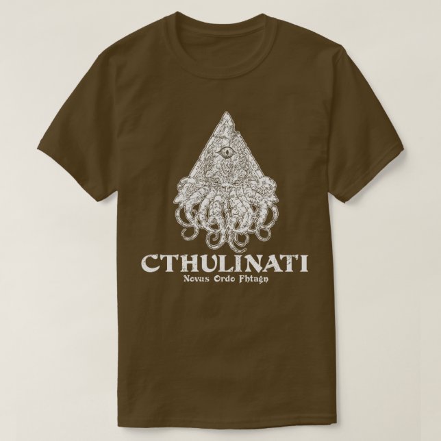 Cthulinati Para Camisas Escuras (Frente do Design)