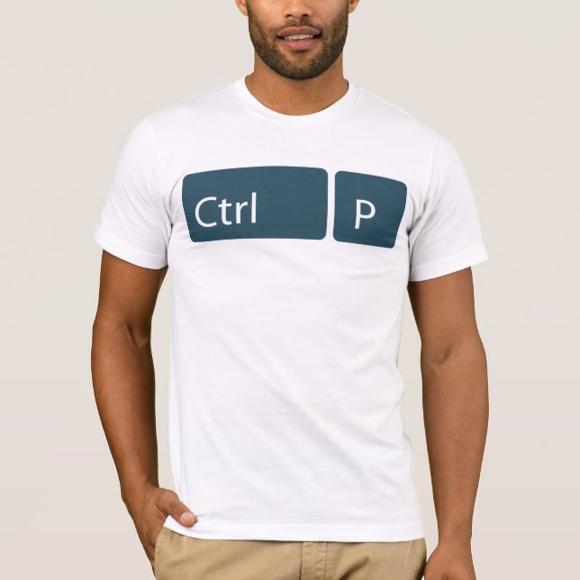 CTRL + Camisa de P (impressão) T (Frente)