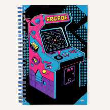 Cuaderno Cuadriculado Arcade Retro Gridado