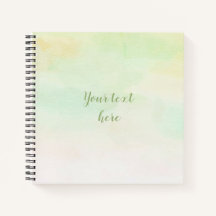 Cuaderno de espiral acuarela tonos suaves