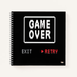 Cuaderno Game Over Retry Insert Coin