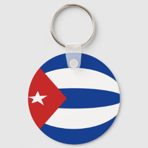 Cuba Fisheye Flag Chaveiro