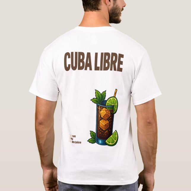 Cuba Libre T-Shirt – Classic Rum & Cola Cocktail (Verso)