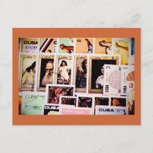 Cuba, selos postais antigos, cartões postais