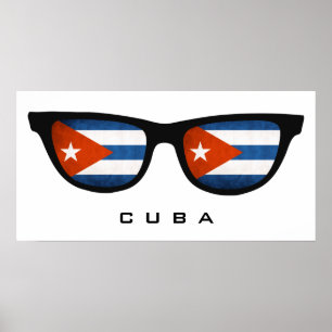 Cuba Shades de texto personalizado e poster de cor