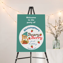 Cubo Cubo Morango Beary Berry Primeiro Aniversário
