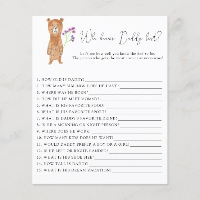 Cubo do urso - Quem sabe melhor o PAI (Frente)