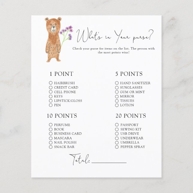 Cubo Urso - O que há no jogo da bolsa (Frente)