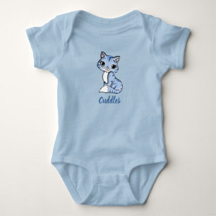 Cuddles body azul de kitty para bebê