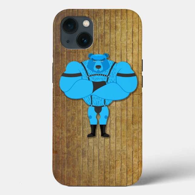 Cueca de couro desenho animado urso gay musculoso  (Verso)