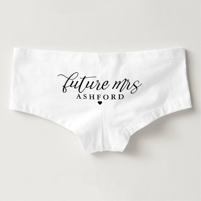 Cueca Feminina Elegante Futuro Nome da Sra. (Verso)
