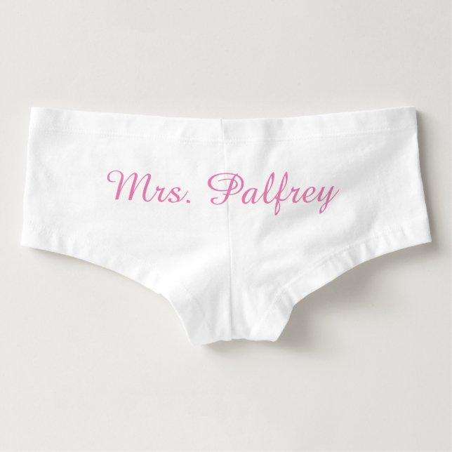 Cueca Feminina Recentemente Sra. do ~ da noiva de quarta-feira (Verso)