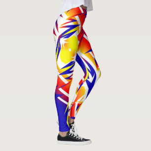 Cuecas Leggings de Arte Abstrato Trovoada Funky