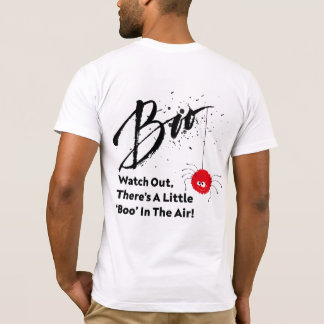 "Cuidado! Boo na Camisa do Ar Halloween"
