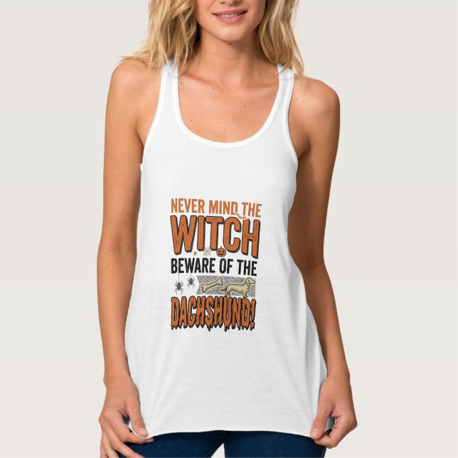Cuidado Com A Camisa De Bruxa De Halloween Do Dach (Frente)