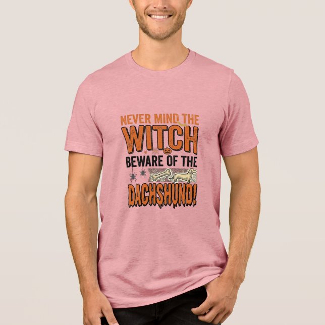 Cuidado Com A Camisa De Bruxa De Halloween Do Dach (Frente)