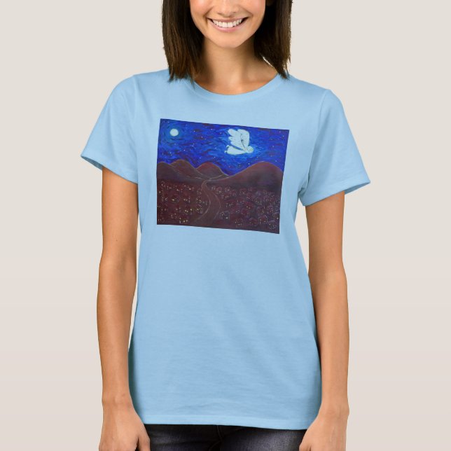 Cuidado com a camiseta Anjo Alma (Imagem na Frente (Frente)