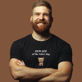 Cuidado com a camiseta de moto Biker Dog