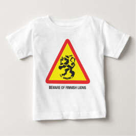 Cuidado com a Camiseta Infantil de Leões Finlandes