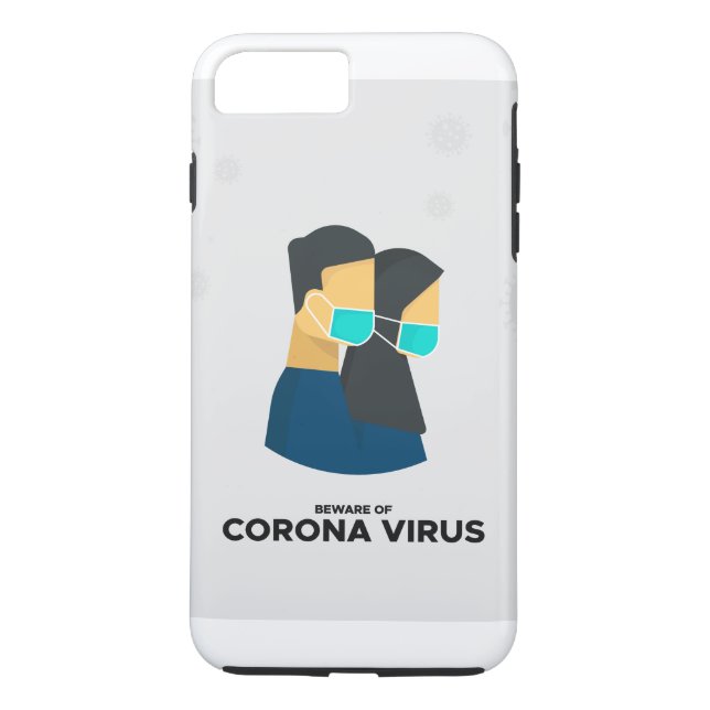 cuidado com a capas de iphone de coronavírus (Verso)