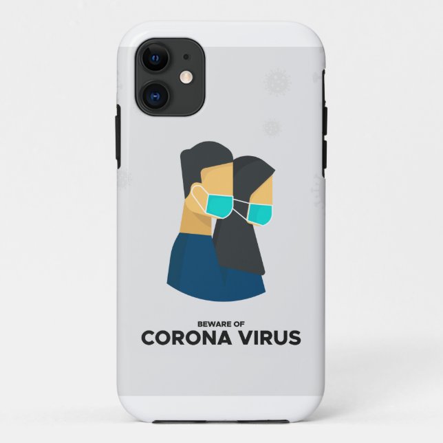 cuidado com a capas de iphone de coronavírus (Verso)