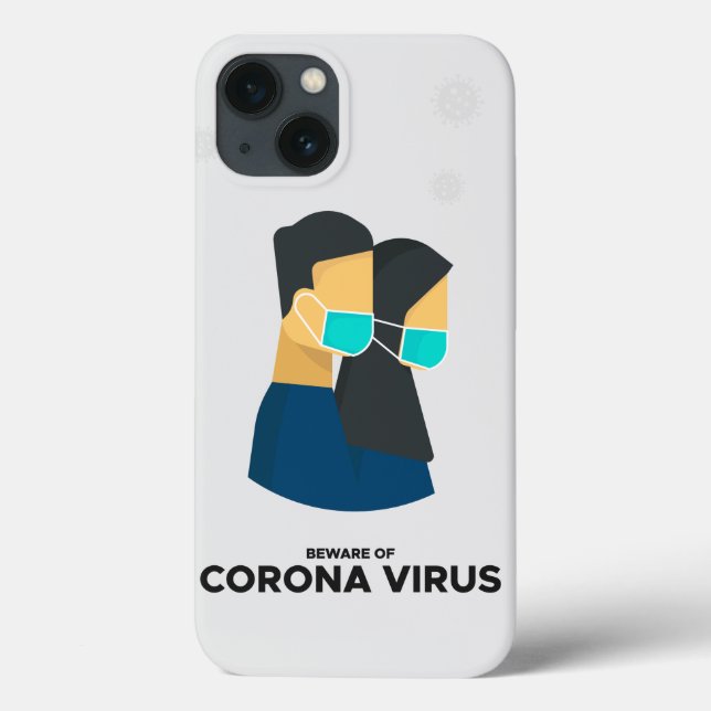 Cuidado com a capas de iphone de coronavírus (Verso)
