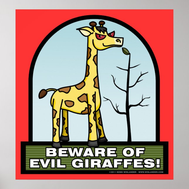 Cuidado com a Mau Girafas Poster (Frente)