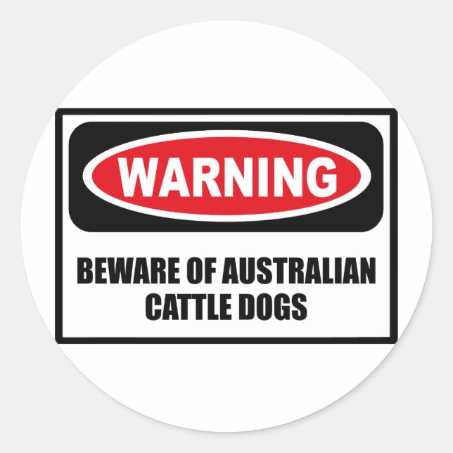 Cuidado com o adesivo de cães selvagens da AUSTRÁL (Frente)