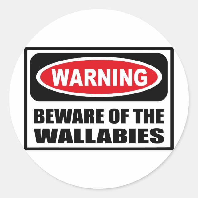 Cuidado com o adesivo do WALLABIES (Frente)