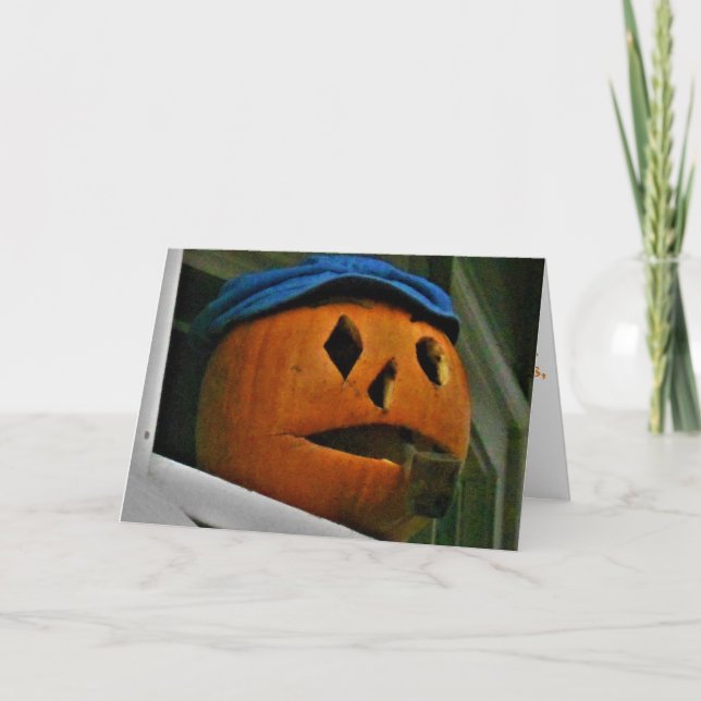 “Cuidado com o Jack-O’-The-Marsh” Cartão de Hallow (Frente)