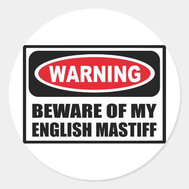 Cuidado com o meu adesivo em língua inglesa (Frente)