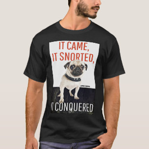 Cuidado com Pug! T-Shirt Clássico 820