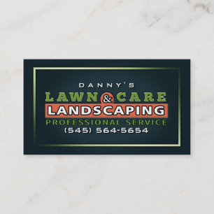 Cuidado do gramado & ajardinar o cartão de visita