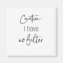 CUIDADO: EU NÃO TENHO Íman FILTRO