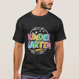 Cuidado Jardim de Infância Camiseta Divertida de V