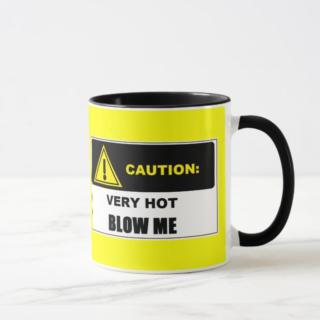 CUIDADO: MUITO QUENTE funda-me caneca (Direita)