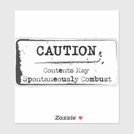 Cuidado: Pode Combater Espontaneamente O Adesivo