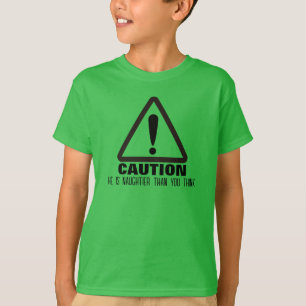 Cuidado! T-shirts Engraçadas para presentes
